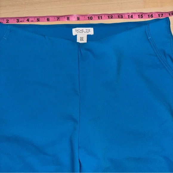 Rachel Zoe Women Hi-Rise Size 14 Waist Slim Leg Ankle Blue Trouser Pants Office - Picture 5 of 9